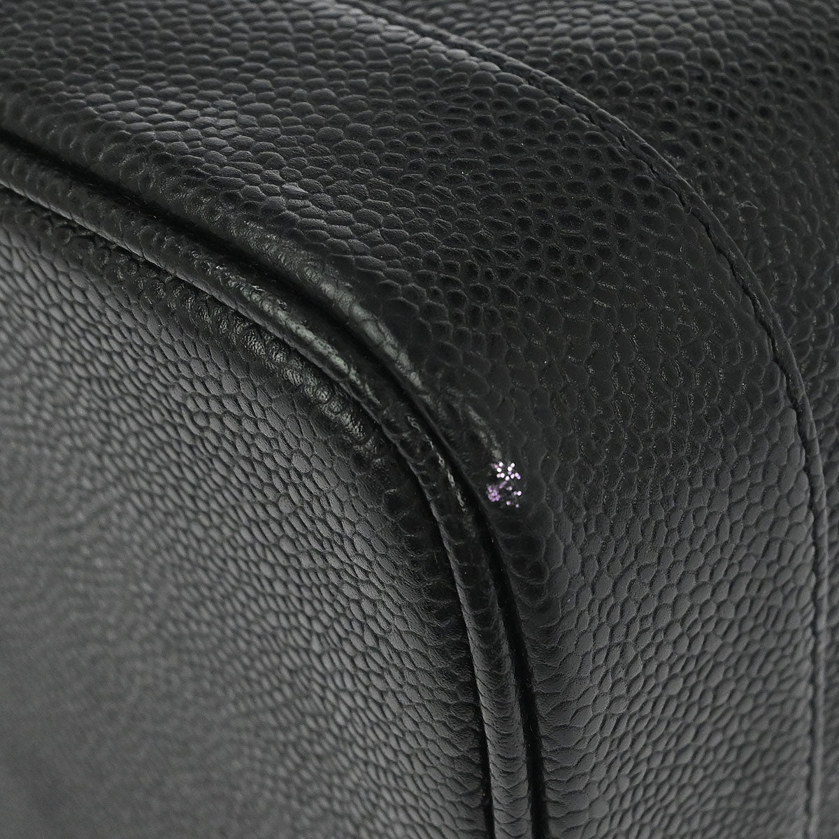 Chanel Black Caviar Skin Timeless Vanity Handbag