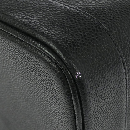 Chanel Black Caviar Skin Timeless Vanity Handbag