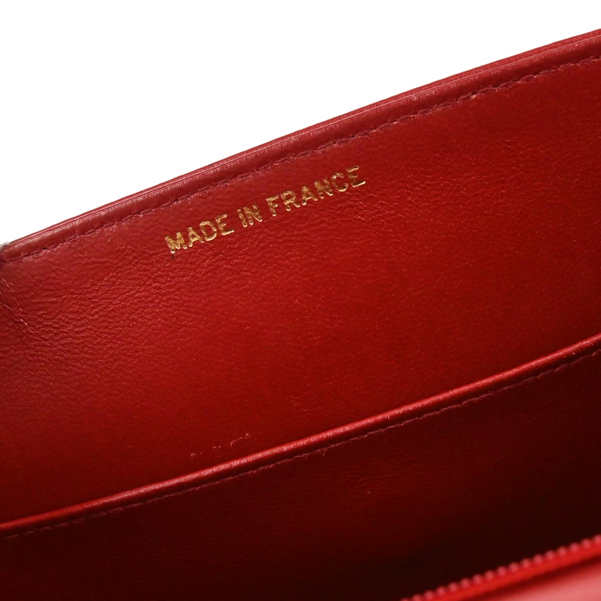 Chanel 1989-1991 Red Lambskin Shoulder Bag