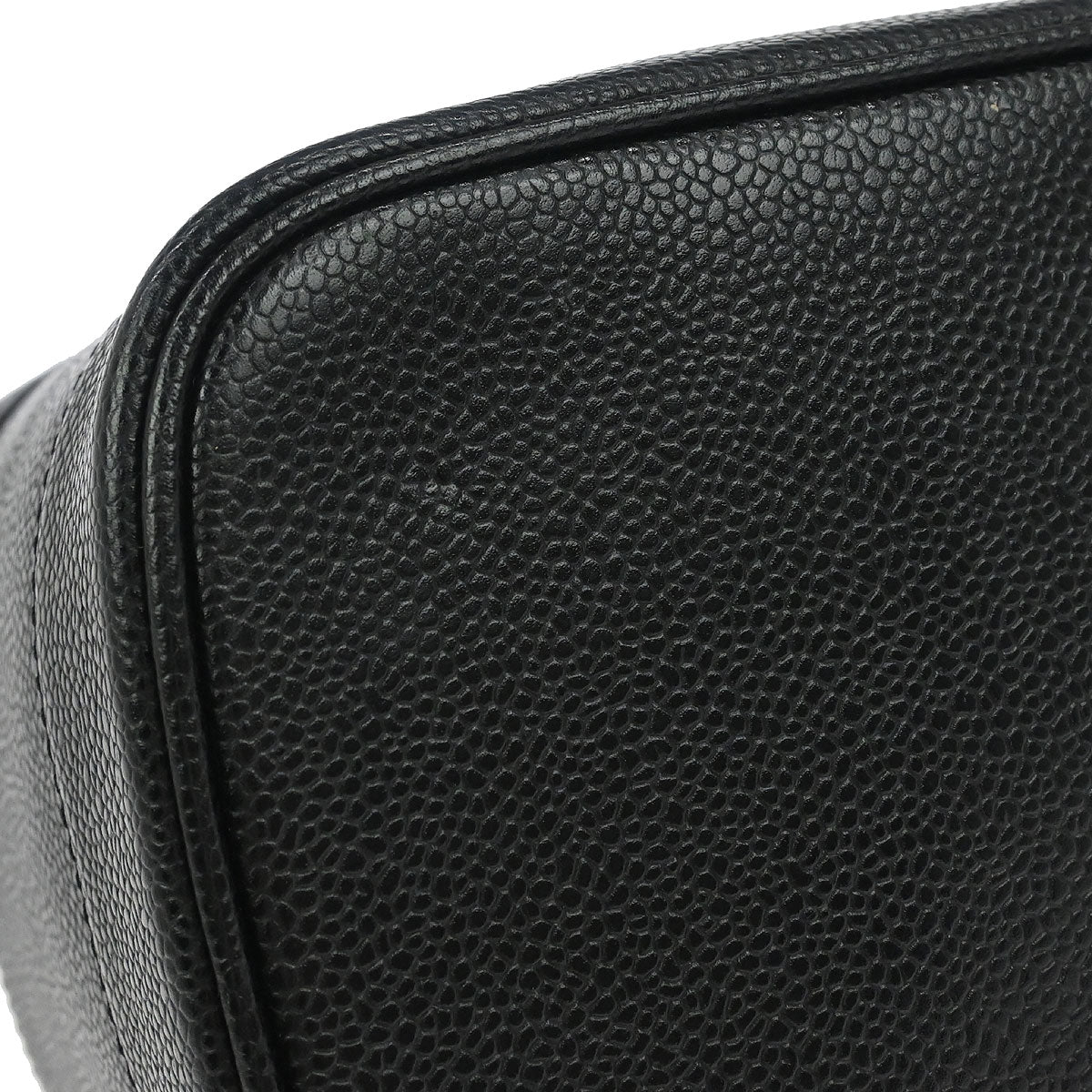 Chanel Black Caviar Skin Timeless Vanity Handbag