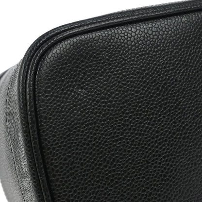 Chanel Black Caviar Skin Timeless Vanity Handbag