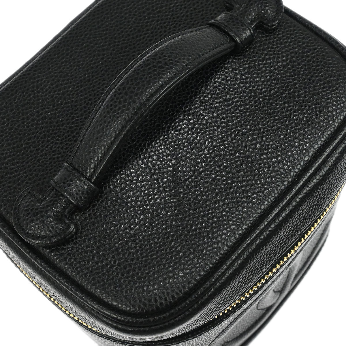 Chanel Black Caviar Skin Timeless Vanity Handbag