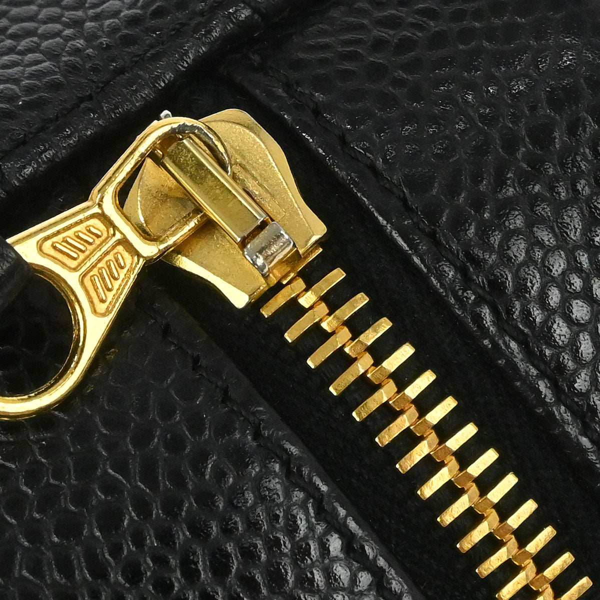 Chanel Black Caviar Skin Timeless Vanity Handbag