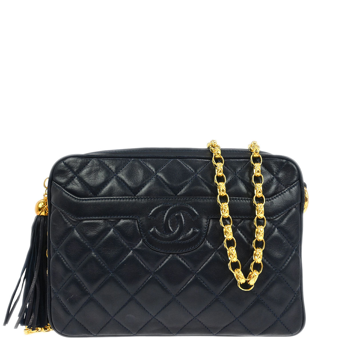 Chanel Navy Lambskin Small Camera Bag