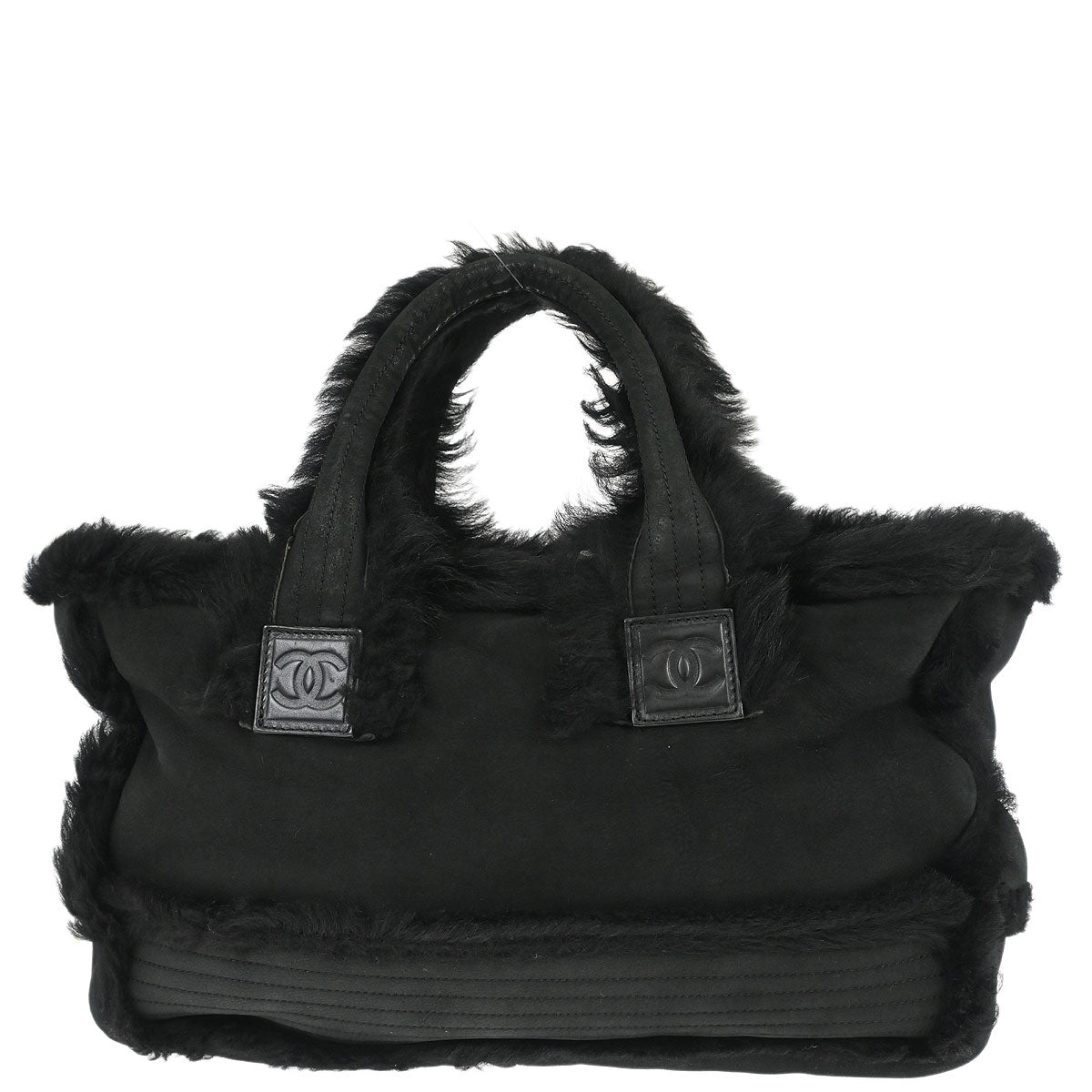 Chanel Black Mouton Sport Line Tote Handbag