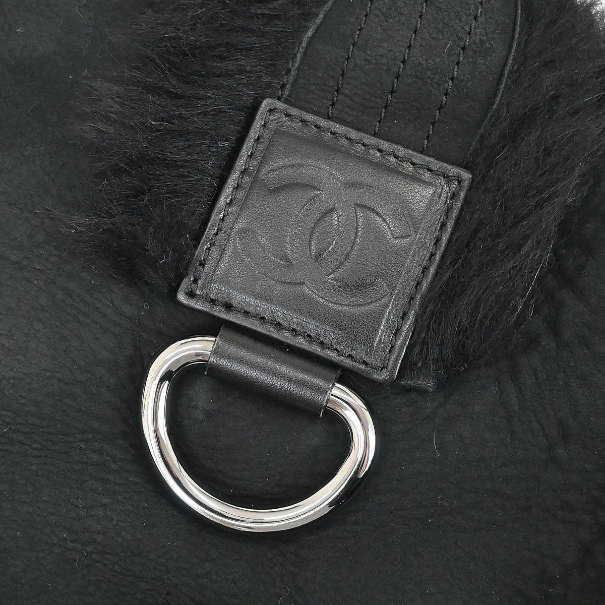 Chanel Black Mouton Sport Line Tote Handbag