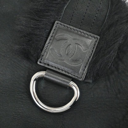 Chanel Black Mouton Sport Line Tote Handbag