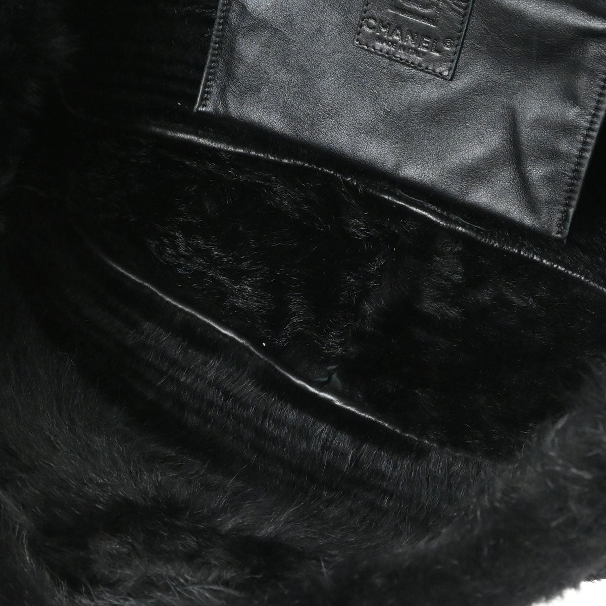 Chanel Black Mouton Sport Line Tote Handbag