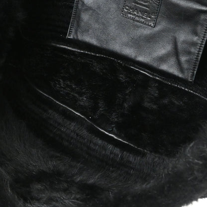 Chanel Black Mouton Sport Line Tote Handbag