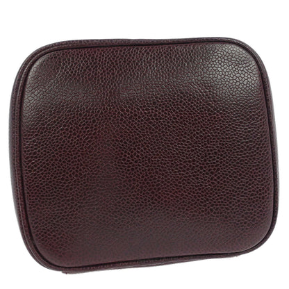 Chanel Bordeaux Caviar Skin Timeless Vanity Handbag