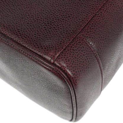Chanel Bordeaux Caviar Skin Timeless Vanity Handbag