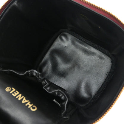 Chanel Bordeaux Caviar Skin Timeless Vanity Handbag