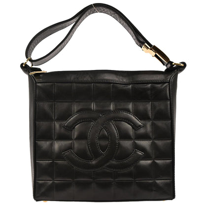Chanel 2000-2001 Black Lambskin Choco Bar Handbag