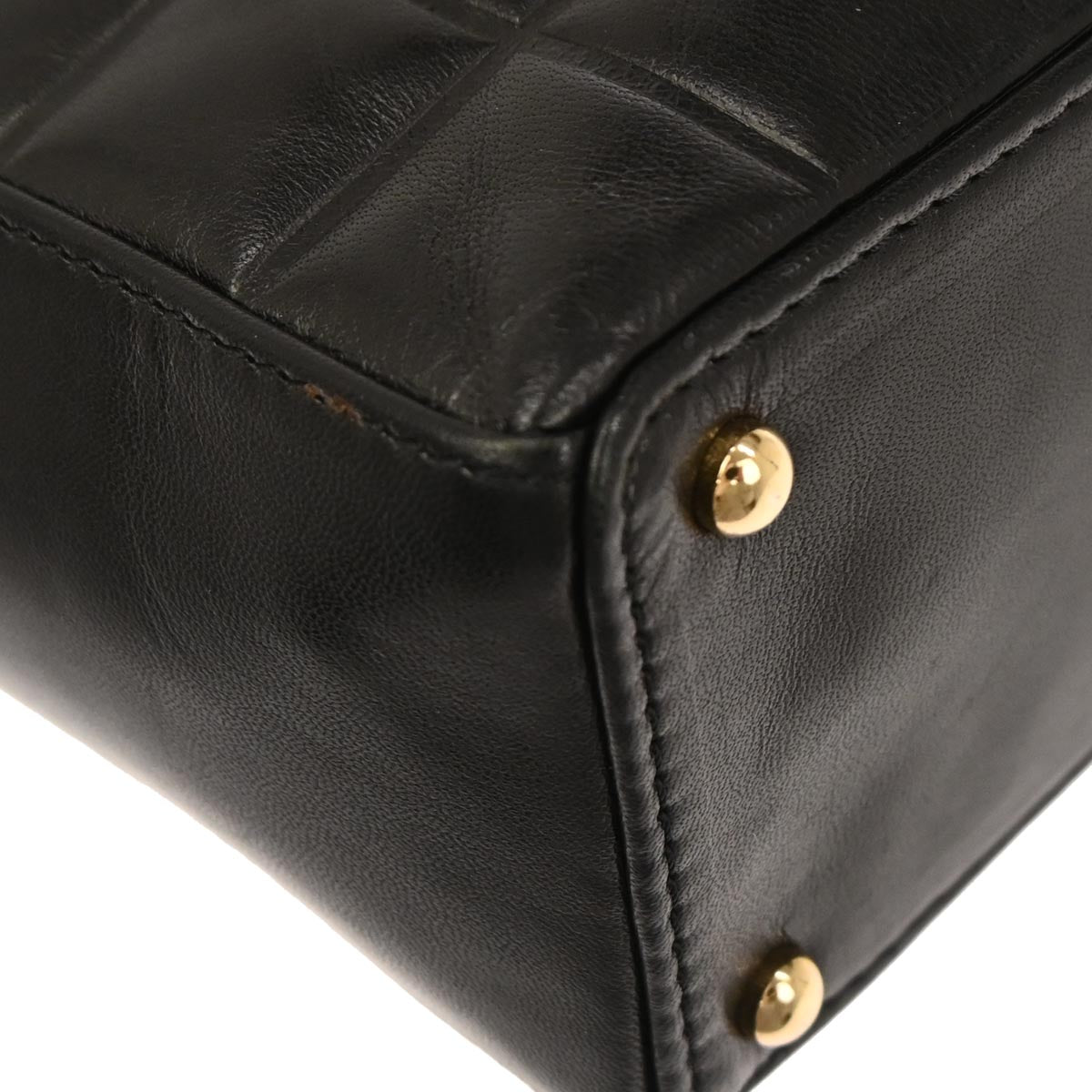 Chanel 2000-2001 Black Lambskin Choco Bar Handbag