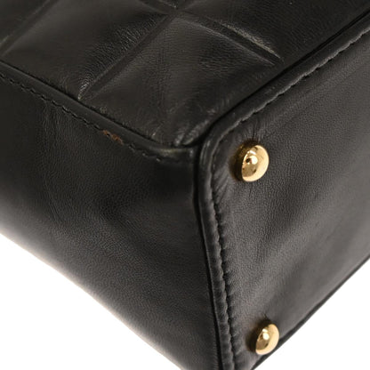 Chanel 2000-2001 Black Lambskin Choco Bar Handbag