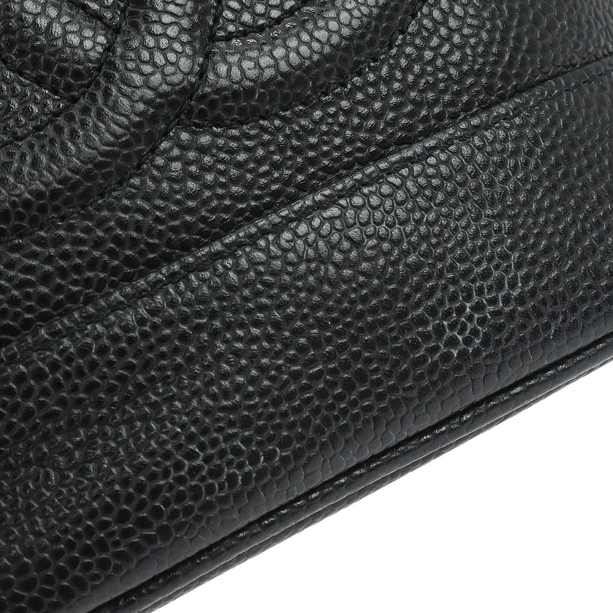 Chanel Black Caviar Skin Timeless Vanity Handbag