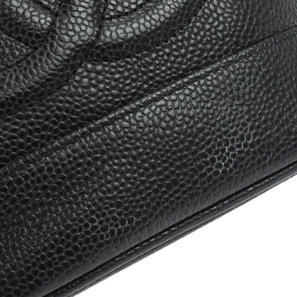 Chanel Black Caviar Skin Timeless Vanity Handbag