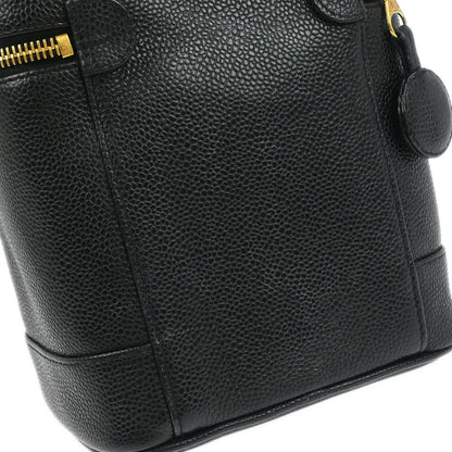 Chanel Black Caviar Skin Timeless Vanity Handbag
