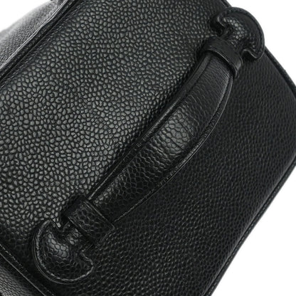 Chanel Black Caviar Skin Timeless Vanity Handbag