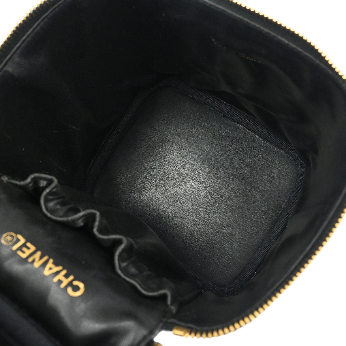 Chanel Black Caviar Skin Timeless Vanity Handbag