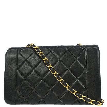 Chanel Black Lambskin Small Diana Shoulder Bag