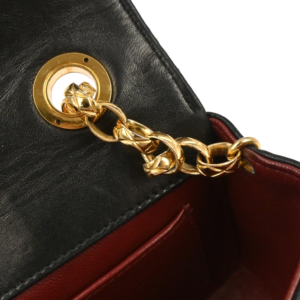 Chanel 1991-1994 Black Lambskin Crossbody Shoulder Bag