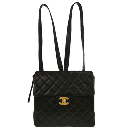 Chanel Black Lambskin Backpack