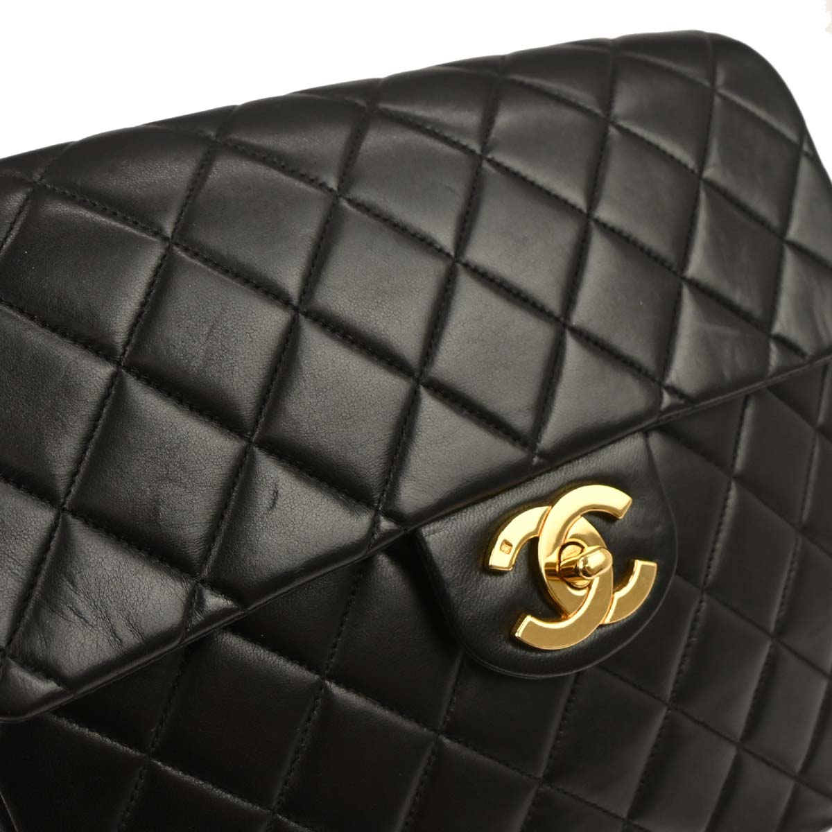 Chanel Black Lambskin Backpack