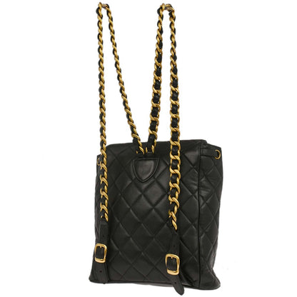 Chanel Black Lambskin Large Duma Backpack