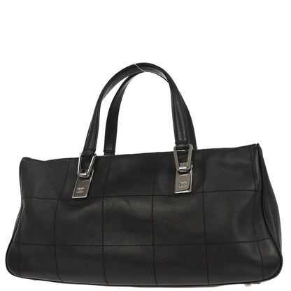 Chanel 2002-2003 Black Lambskin Choco Bar Handbag