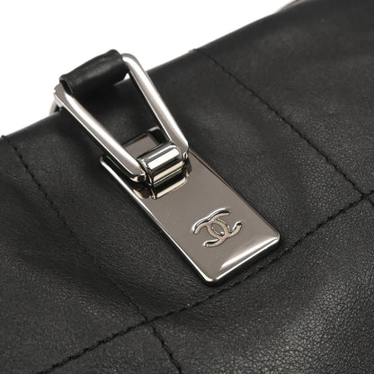 Chanel 2002-2003 Black Lambskin Choco Bar Handbag