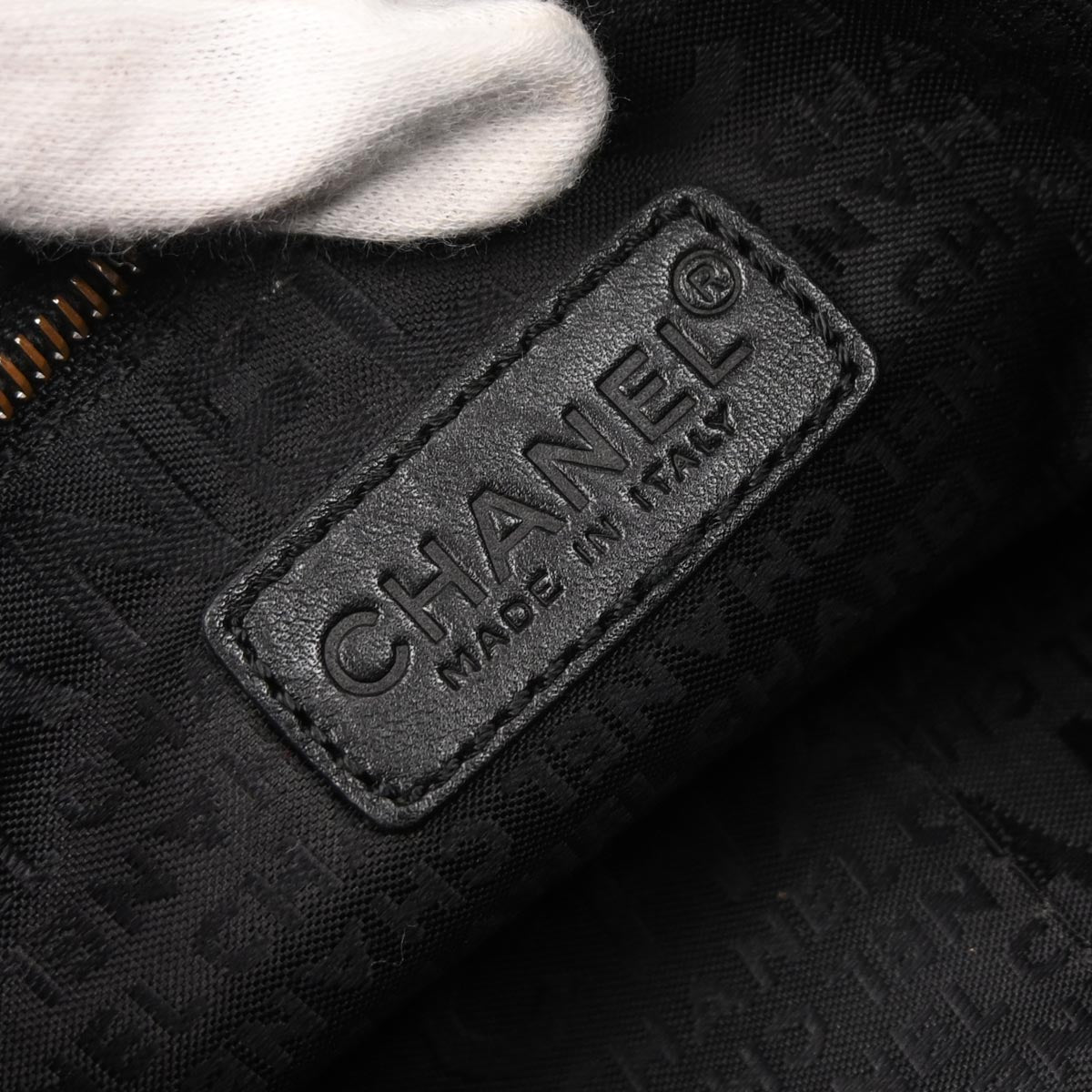 Chanel 2002-2003 Black Lambskin Choco Bar Handbag