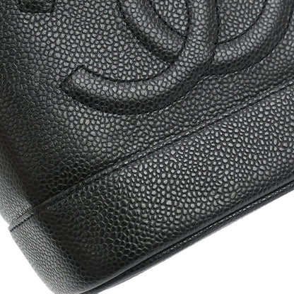 Chanel Black Caviar Skin Timeless Vanity Handbag
