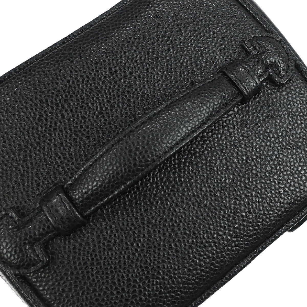 Chanel Black Caviar Skin Timeless Vanity Handbag