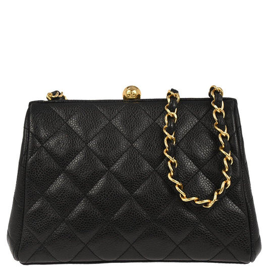 Chanel Black Caviar Skin Shoulder Bag