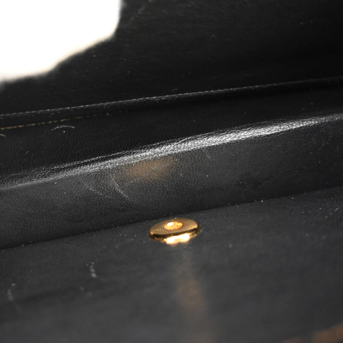 Chanel 1991-1994 Black Lambskin Bias Stitch Shoulder Bag