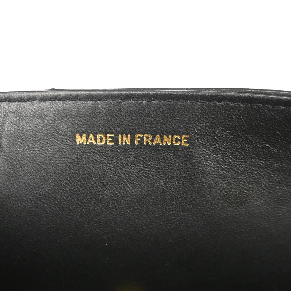 Chanel 1991-1994 Black Lambskin Bias Stitch Shoulder Bag