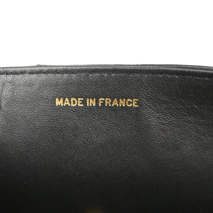 Chanel 1991-1994 Black Lambskin Bias Stitch Shoulder Bag