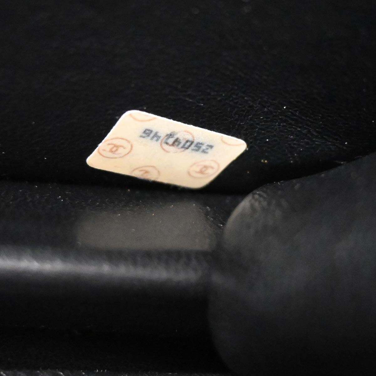 Chanel 1991-1994 Black Lambskin Bias Stitch Shoulder Bag