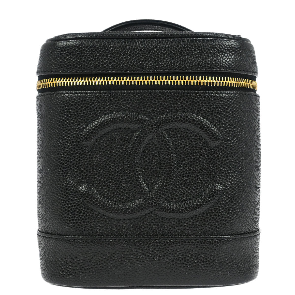 Chanel Black Caviar Skin Timeless Vanity Handbag