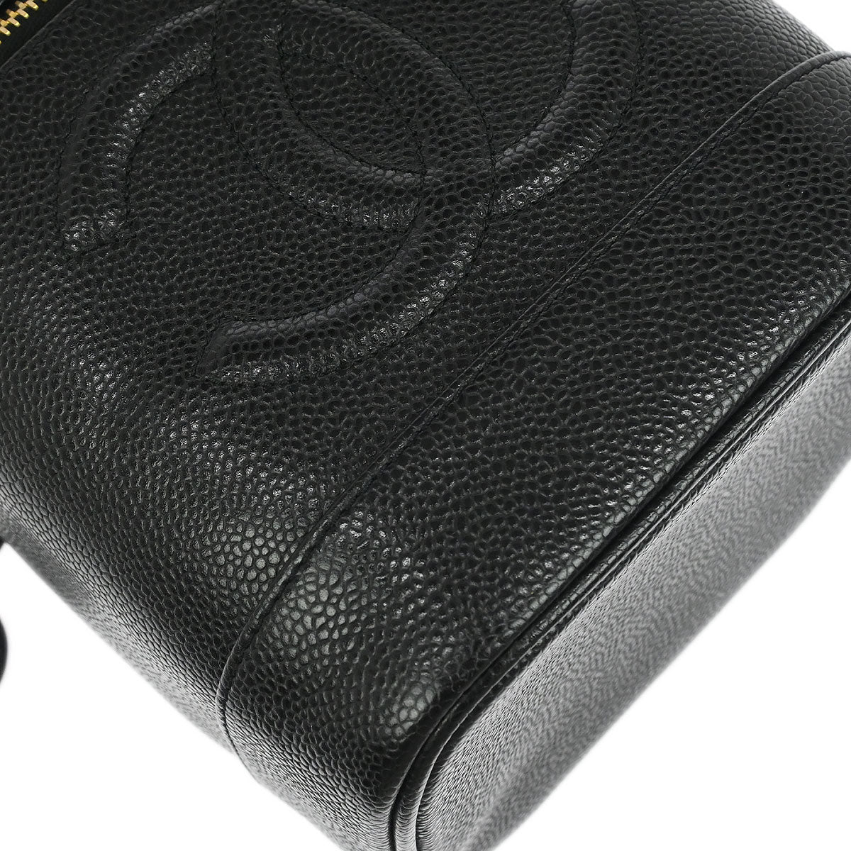 Chanel Black Caviar Skin Timeless Vanity Handbag