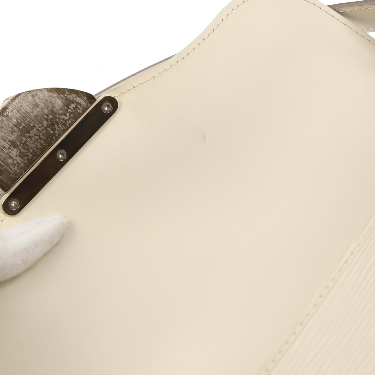 Louis Vuitton Ivory Epi Bagatelle PM Handbag M4023J