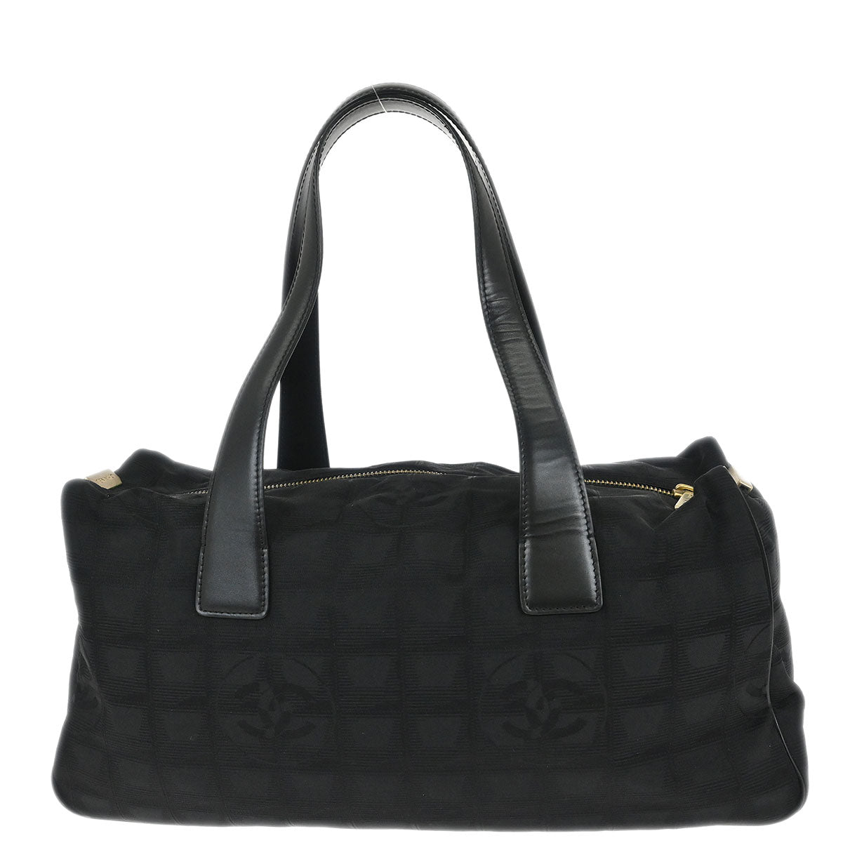 Chanel Black Jacquard Nylon New Travel Line Handbag