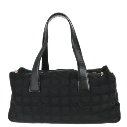Chanel Black Jacquard Nylon New Travel Line Handbag