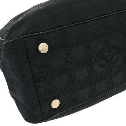 Chanel Black Jacquard Nylon New Travel Line Handbag