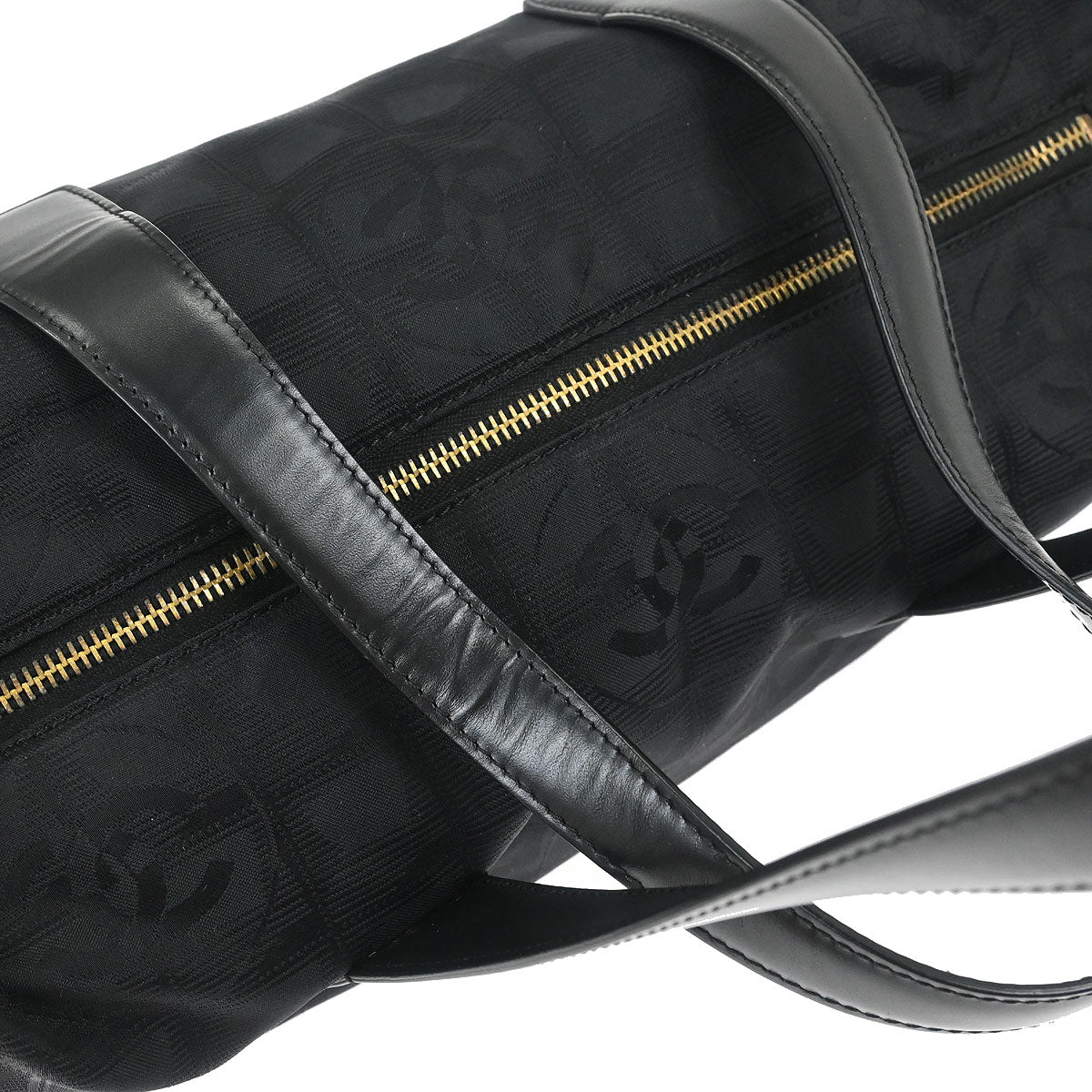 Chanel Black Jacquard Nylon New Travel Line Handbag