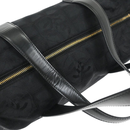 Chanel Black Jacquard Nylon New Travel Line Handbag