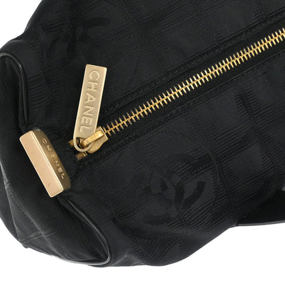 Chanel Black Jacquard Nylon New Travel Line Handbag
