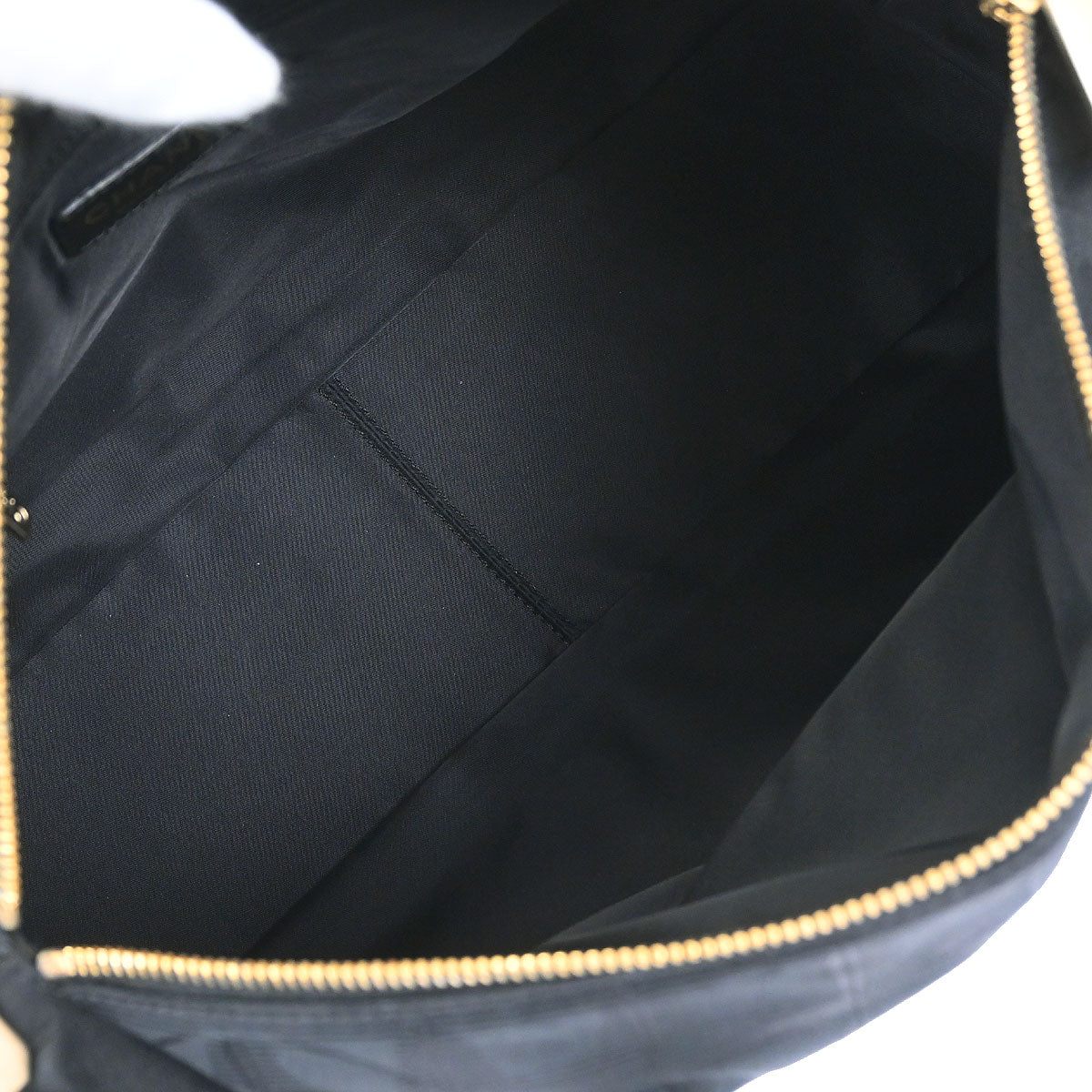 Chanel Black Jacquard Nylon New Travel Line Handbag