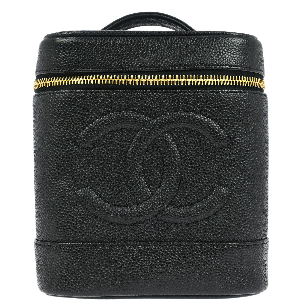Chanel Black Caviar Skin Timeless Vanity Handbag